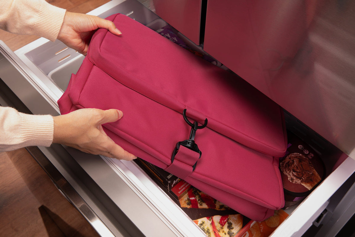 freezable-market-tote-v0 freezable-market-tote-magenta-lifestyle-freezer.jpg